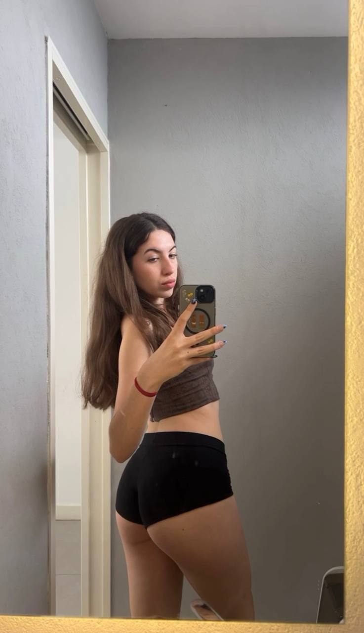 Amber in her underwear in Lodz