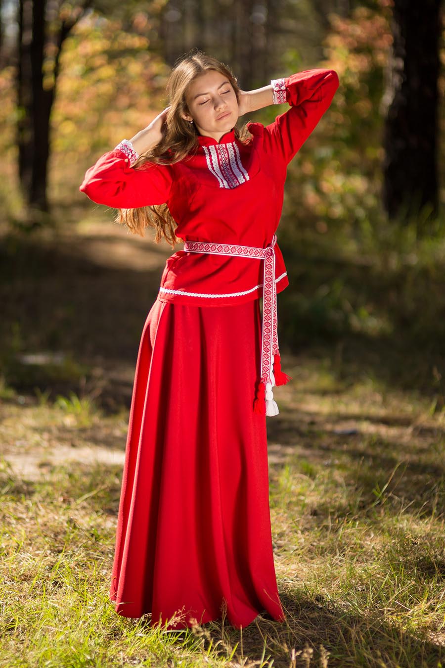 Underwear Women in Slavic costumes in Lodz